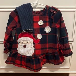 Mud Pie Santa tunic set